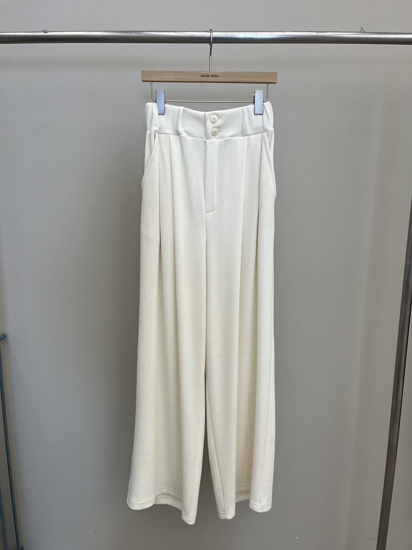 AMUSE SEOUL韓國直郵女裝新品休閑26春夏真品休閑褲紐扣AMUSE SEOUL休閑褲圖色1