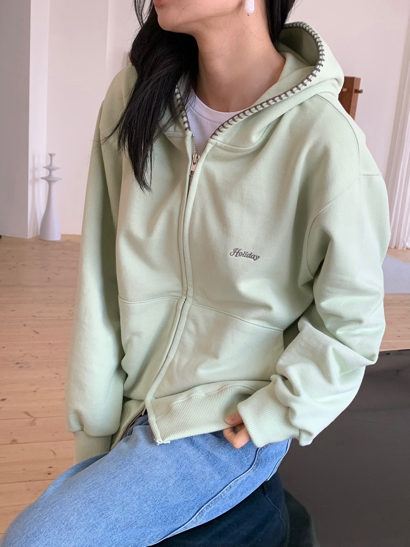 LOVE MY SANTA韓國代購女士新品推薦時尚人氣真品夾克拉鏈Santa/LOVE MY SANTA夾克圖色1