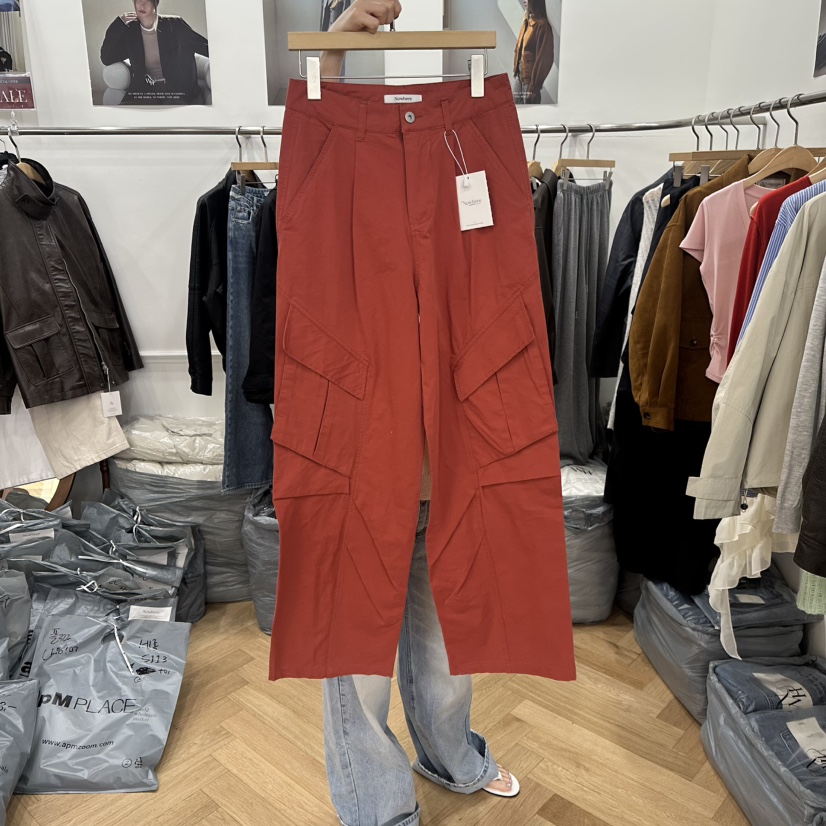 NOWHERE韓國代購女裝新款真品推薦26春夏休閑休閑褲工裝褲NOWHERE休閑褲圖色2