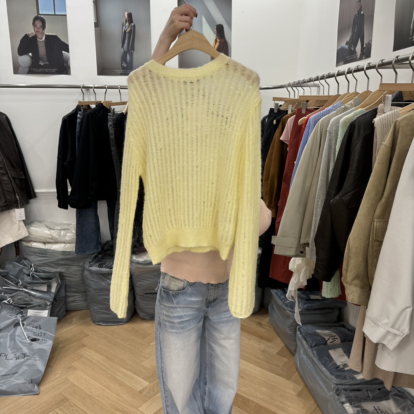 NOWHERE韓國直郵女裝新品職業休閑熱賣26春夏時尚人氣針織衫NOWHERE針織衫圖色1