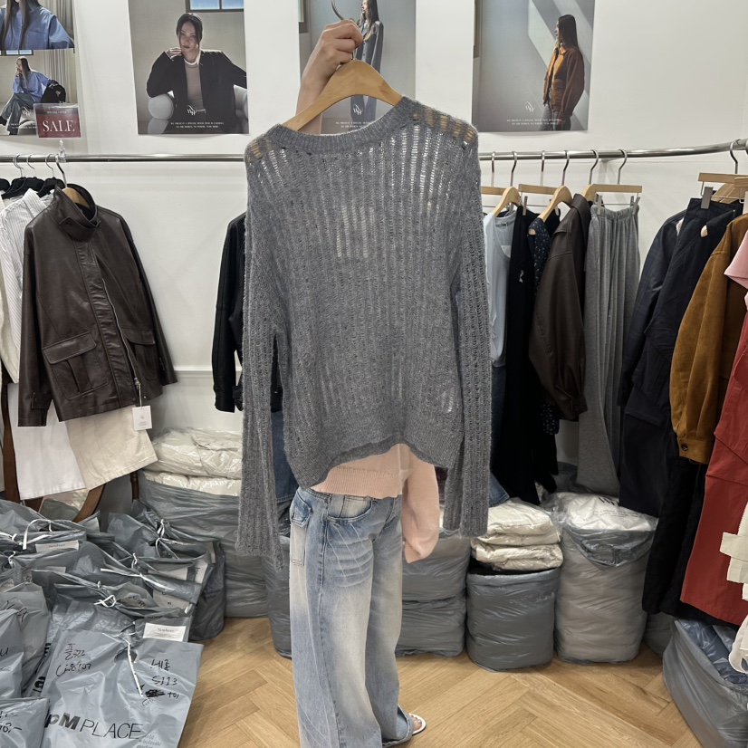 NOWHERE韓國直郵女裝新品職業休閑熱賣26春夏時尚人氣針織衫NOWHERE針織衫圖色3