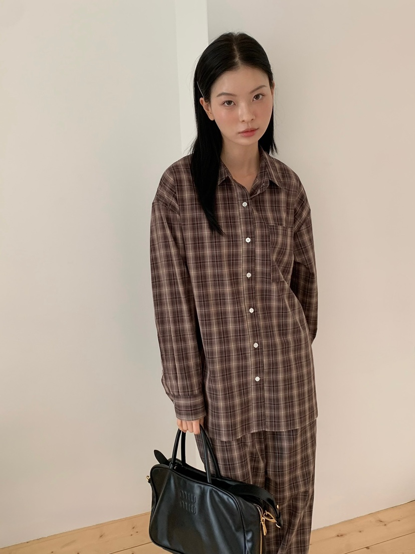 LOVE MY SANTA東大門代購女士新款職業推薦襯衫蕾絲衫格紋Santa/LOVE MY SANTA襯衫/蕾絲衫圖色2