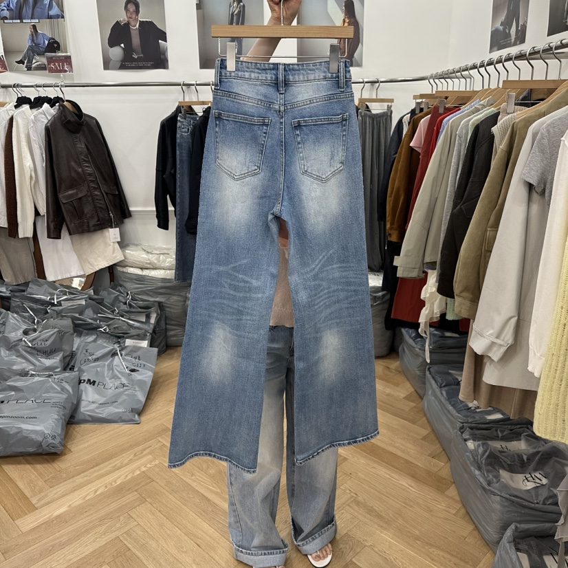 NOWHERE東大門實拍女士新款26春夏職業熱賣人氣真品牛仔褲NOWHERE牛仔褲