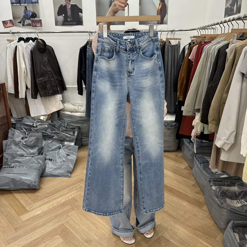 NOWHERE東大門實拍女士新款26春夏職業熱賣人氣真品牛仔褲NOWHERE牛仔褲圖色1