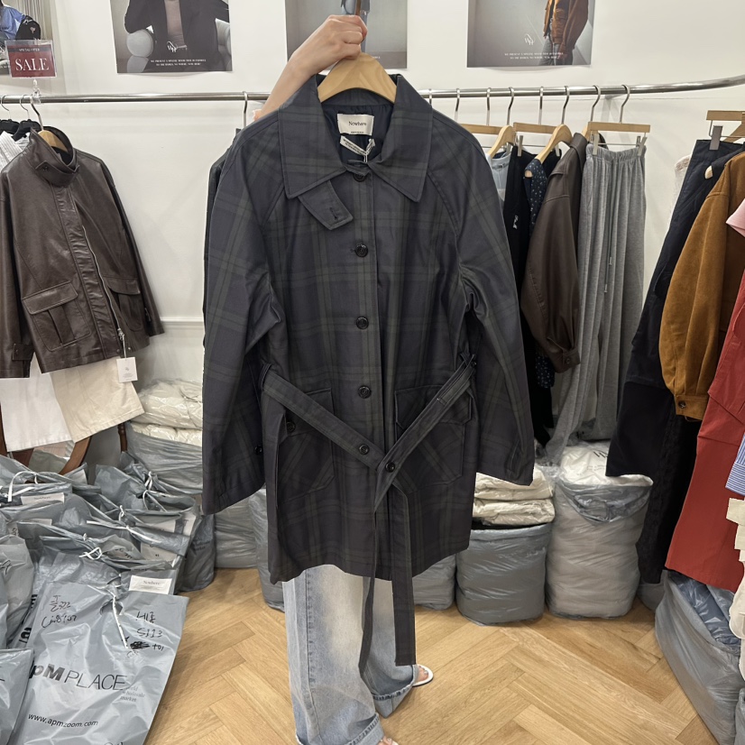 NOWHERE東大門代購女裝新品時尚職業推薦26春夏真品長款風衣NOWHERE長款風衣圖色1