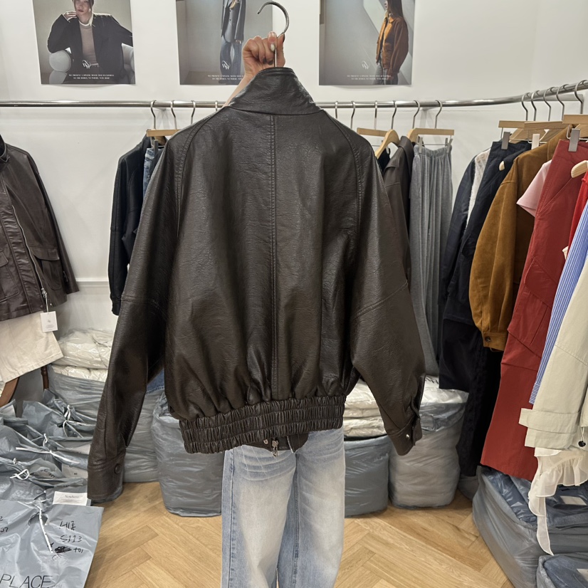 NOWHERE韓國代購女裝新品人氣推薦真品時尚26春夏夾克皮革NOWHERE夾克