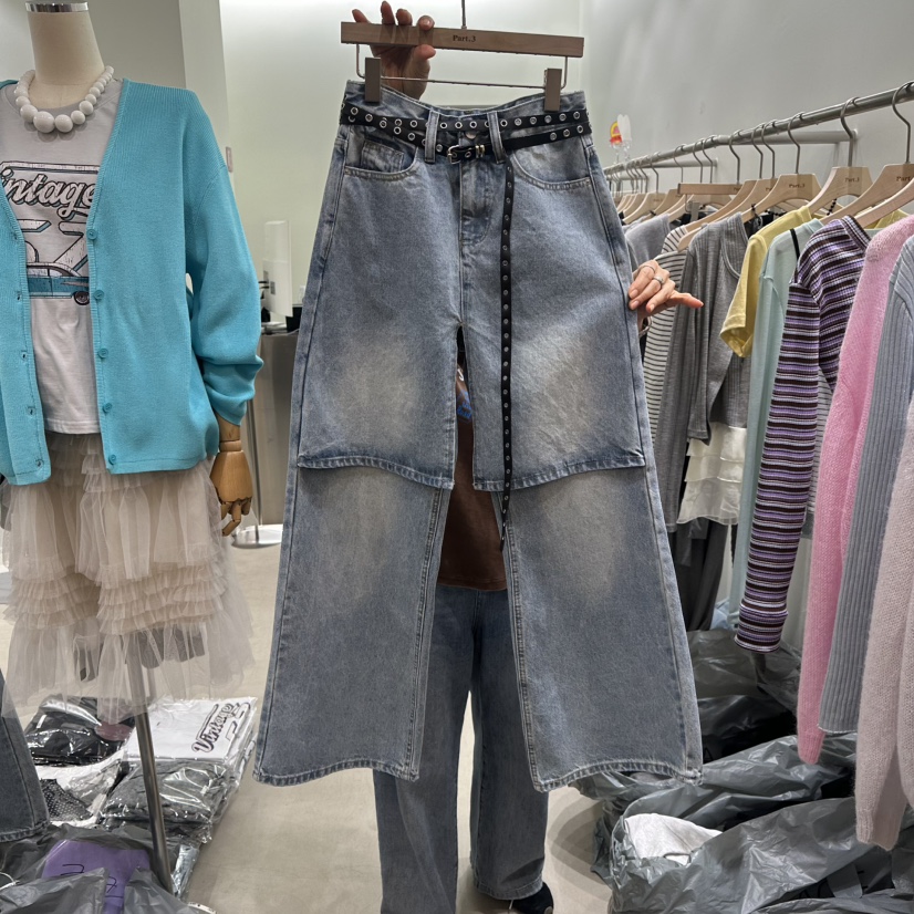 PART3韓國直郵女裝新款推薦職業熱賣人氣26春夏牛仔褲不含腰帶Part.3牛仔褲圖色1