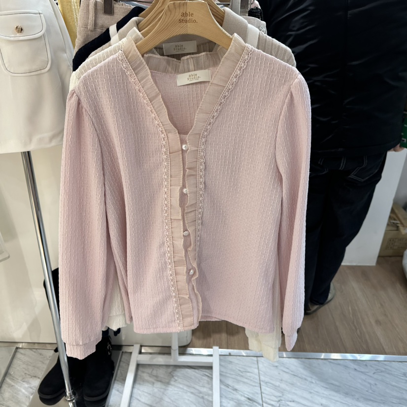 ABLESTUDIO東大門實拍女裝新款休閑時尚熱賣真品襯衫蕾絲衫ABLESTUDIO襯衫/蕾絲衫圖色2