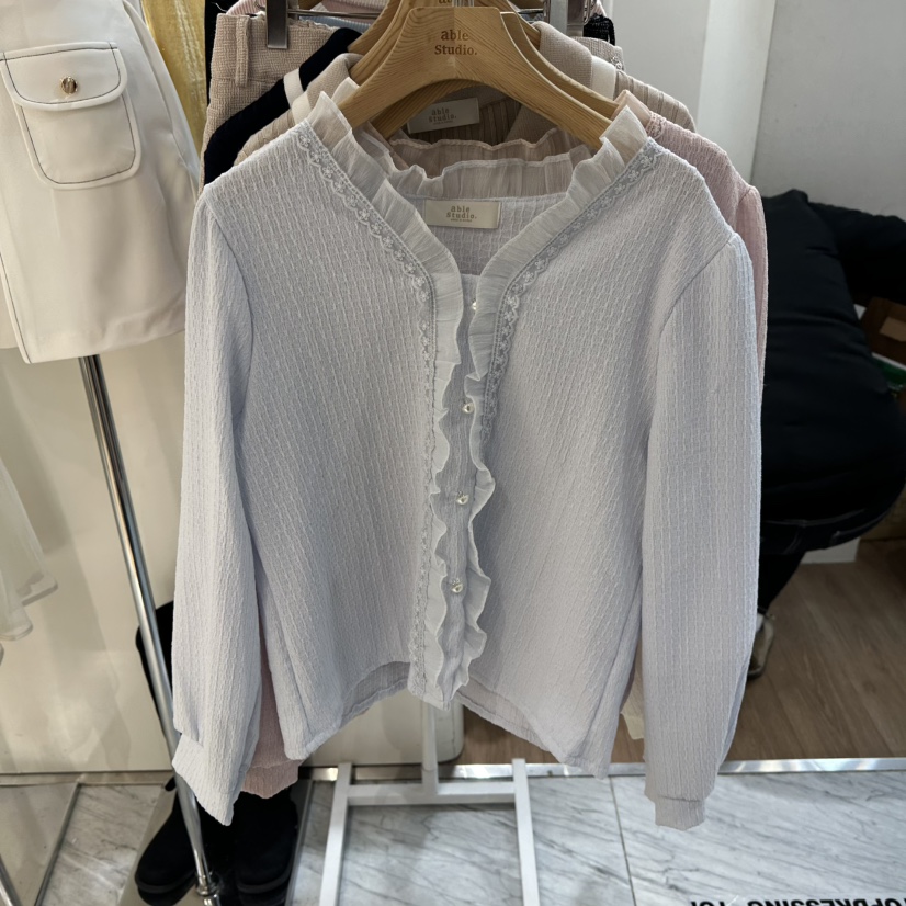 ABLESTUDIO東大門實拍女裝新款休閑時尚熱賣真品襯衫蕾絲衫ABLESTUDIO襯衫/蕾絲衫圖色3