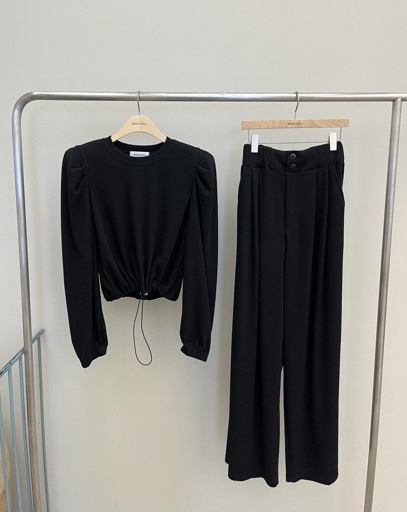 AMUSE SEOUL東大門實拍女士新品26春夏人氣休閑職業套裝AMUSE SEOUL套裝圖色3黑色