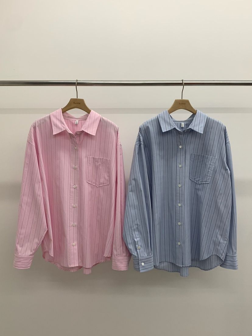 LOVE MY SANTA韓國代購女裝新款時尚真品襯衫蕾絲衫條紋Santa/LOVE MY SANTA襯衫/蕾絲衫