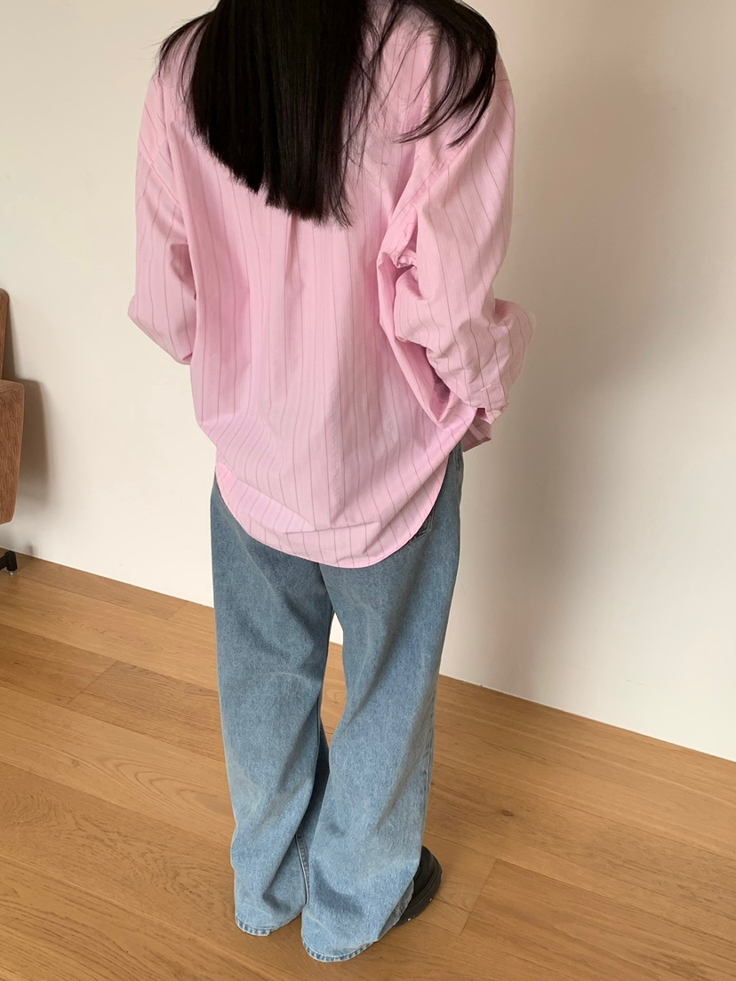 LOVE MY SANTA韓國代購女裝新款時尚真品襯衫蕾絲衫條紋Santa/LOVE MY SANTA襯衫/蕾絲衫