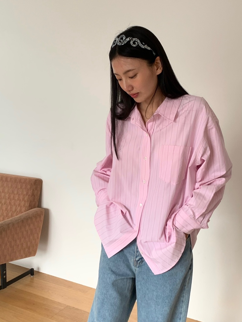 LOVE MY SANTA韓國代購女裝新款時尚真品襯衫蕾絲衫條紋Santa/LOVE MY SANTA襯衫/蕾絲衫圖色1