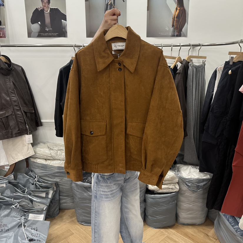 NOWHERE東大門直郵女裝新品推薦真品人氣26春夏熱賣夾克麂皮NOWHERE夾克圖色2
