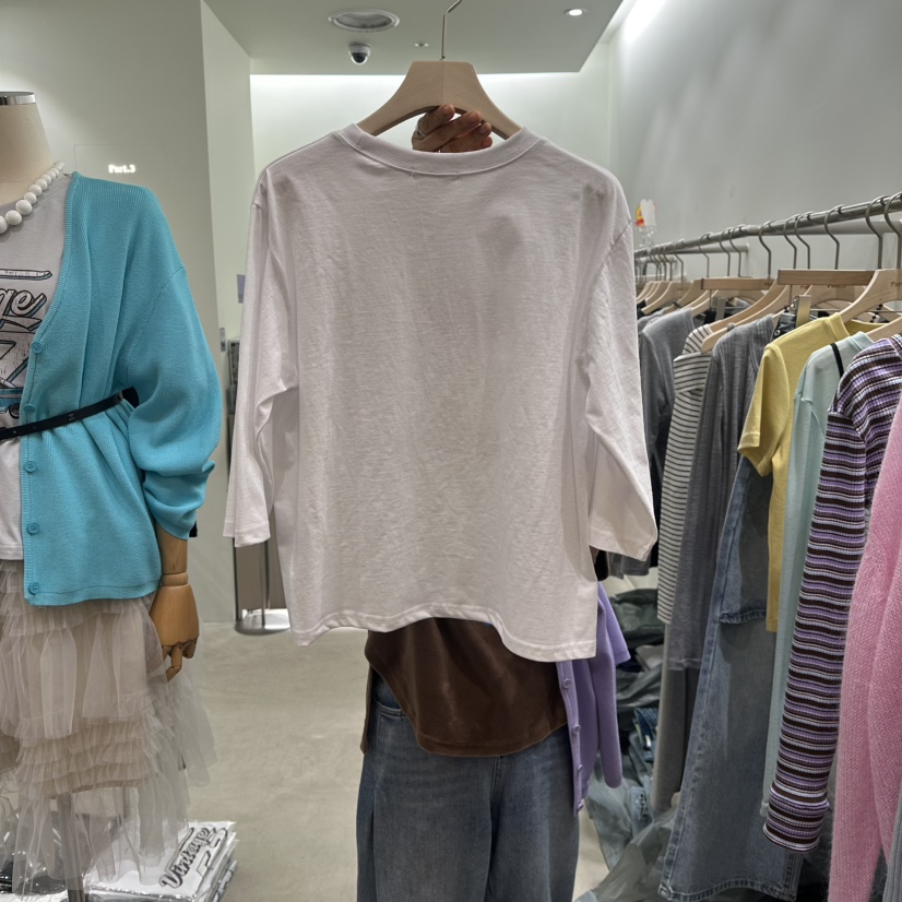 PART3東大門代購女士新款真品休閑26春夏推薦職業T恤復古Part.3T恤