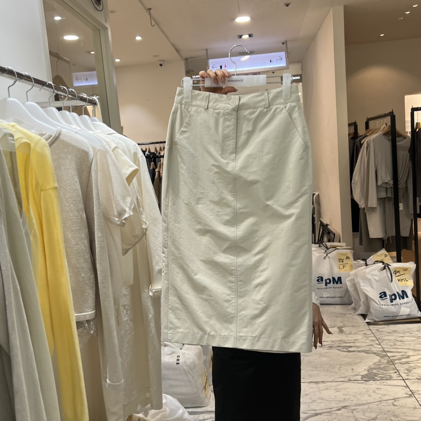 WOOD SAGE韓國代購女裝新款熱賣26春夏時尚職業人氣長裙WOOD SAGE長裙圖色2