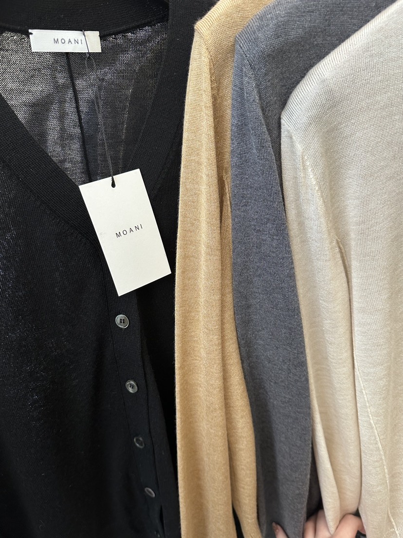 MOANI東大門實拍女裝新款時尚推薦真品針織衫V領混紡開衫MOANI針織衫
