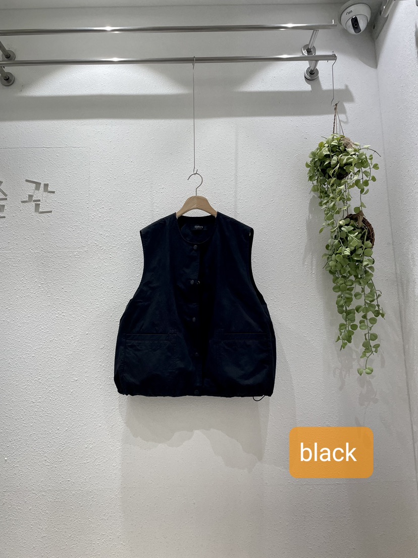 GALLERY-A韓國代購女士新款推薦馬甲不含內搭雙口袋棉質GALLERY馬甲圖色3