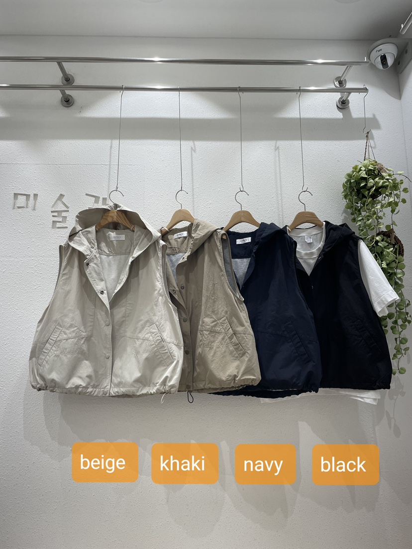 GALLERY-A韓國直郵女士新品休閑推薦職業馬甲不含內搭連帽GALLERY馬甲