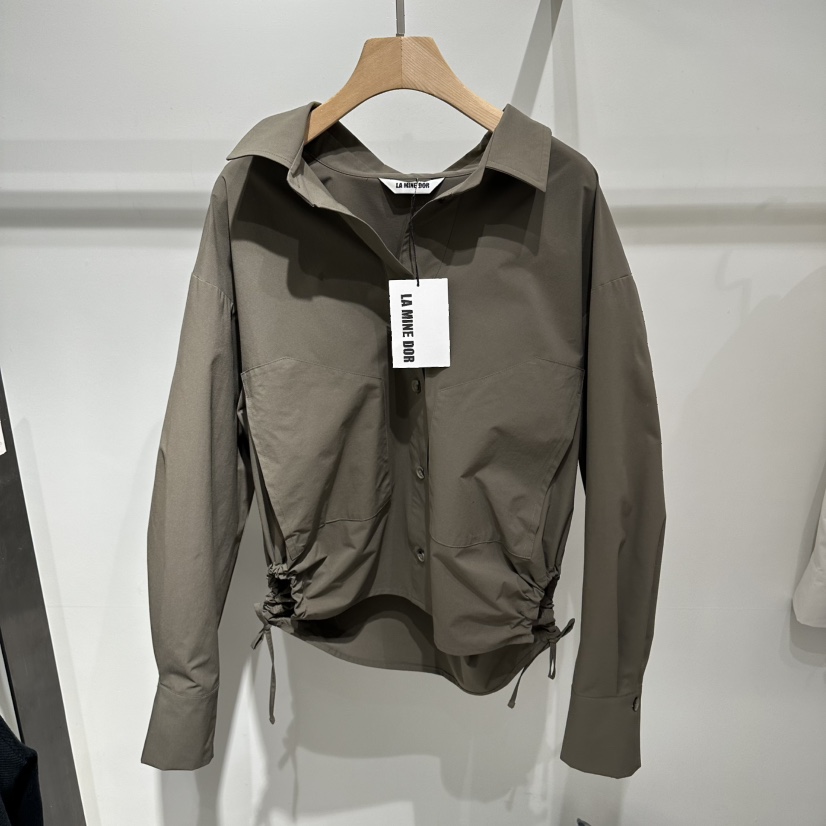 LAMINEDOR東大門代購女士新款時尚熱賣推薦襯衫蕾絲衫口袋LA MINE DOR襯衫/蕾絲衫圖色3