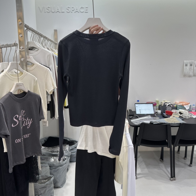 VISUAL SPACE/PAGE92/FLEISCHER東大門直郵女士新品26春夏長袖T恤VISUAL SPACE/PAGE92/FLEISCHER長袖T恤