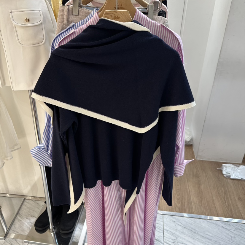 ABLESTUDIO韓國代購女士新款職業休閑人氣真品針織衫披肩ABLESTUDIO針織衫