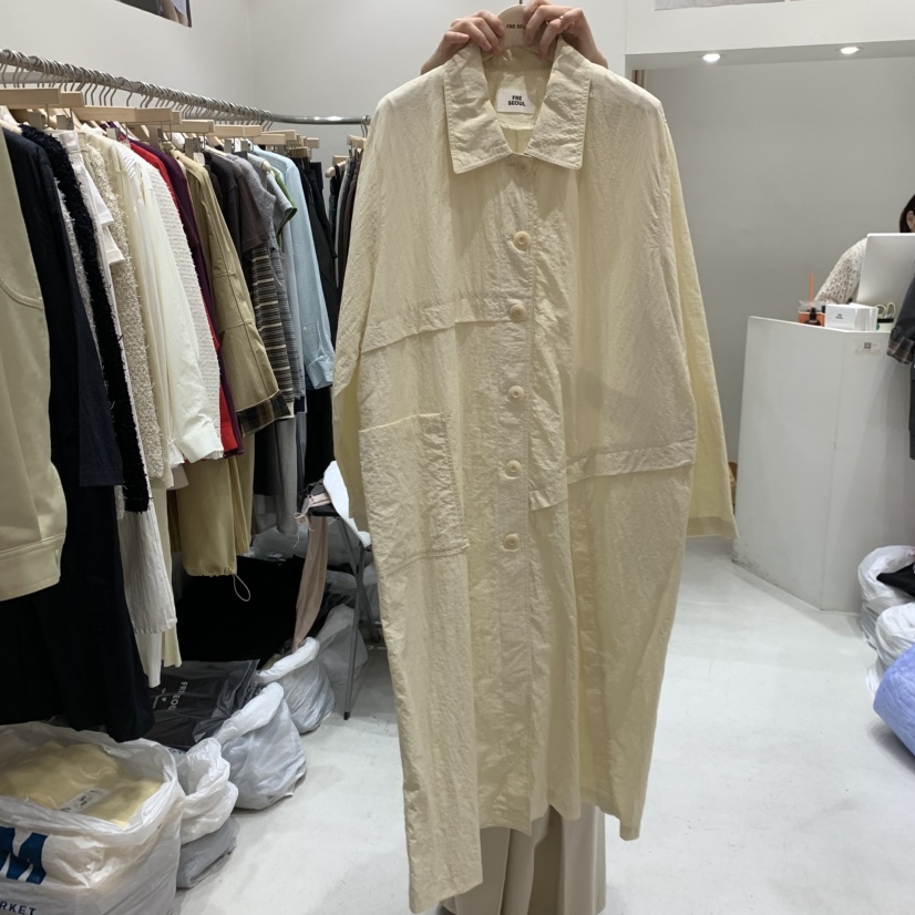 FRE東大門實拍女士新品休閑時尚熱賣真品職業人氣長款風衣FRE長款風衣圖色1