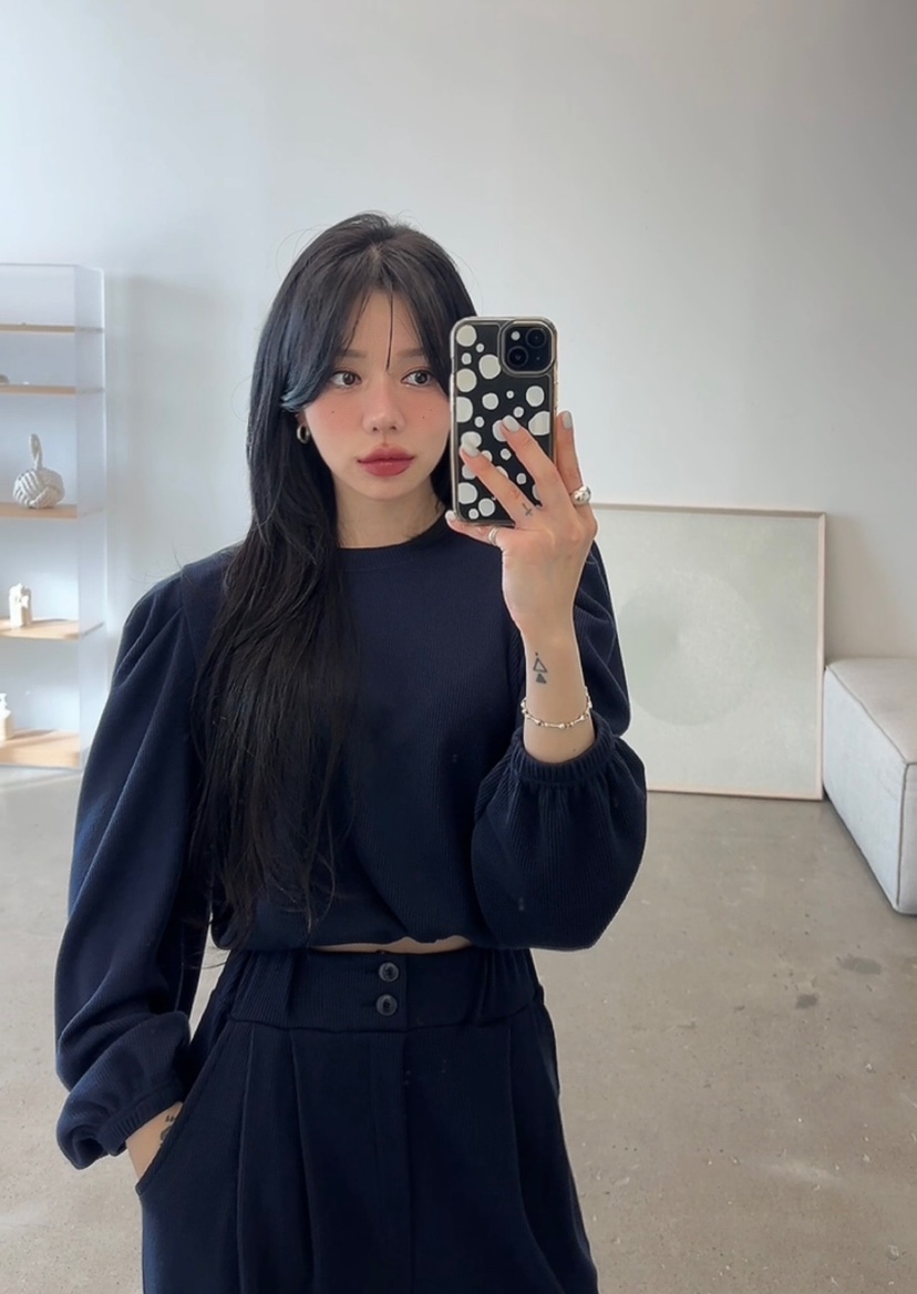 AMUSE SEOUL東大門代購女士新款26春夏熱賣人氣真品長袖T恤AMUSE SEOUL長袖T恤