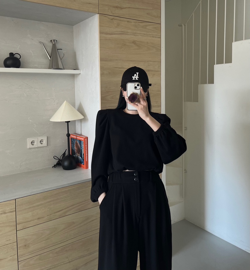 AMUSE SEOUL東大門代購女士新款26春夏熱賣人氣真品長袖T恤AMUSE SEOUL長袖T恤