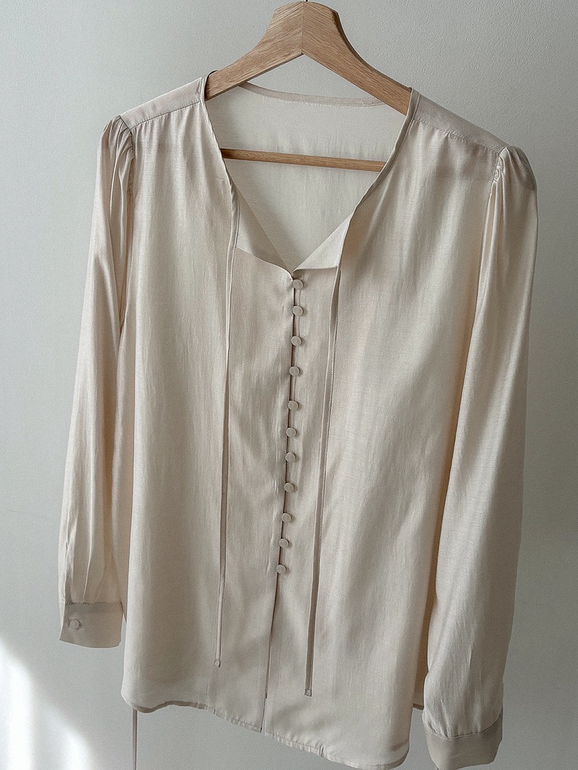 X東大門直郵女裝新款時尚26春夏休閑熱賣職業人氣襯衫蕾絲衫BLOWING襯衫/蕾絲衫圖色2