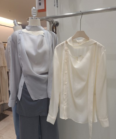 X東大門實拍女士新品推薦人氣職業休閑26春夏熱賣襯衫蕾絲衫BLOWING襯衫/蕾絲衫