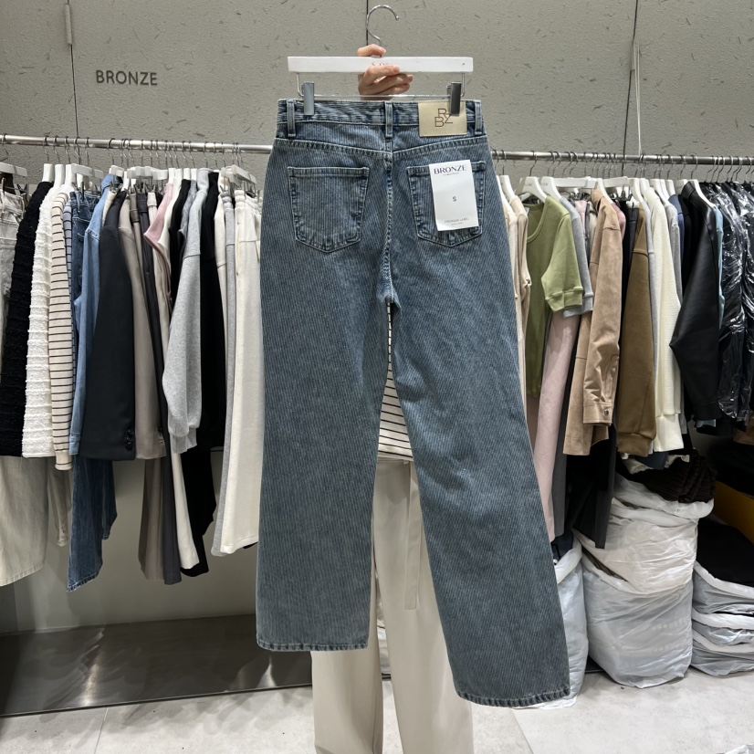 BRONZE韓國代購女士新款推薦真品時尚職業人氣26春夏牛仔褲BRONZE牛仔褲