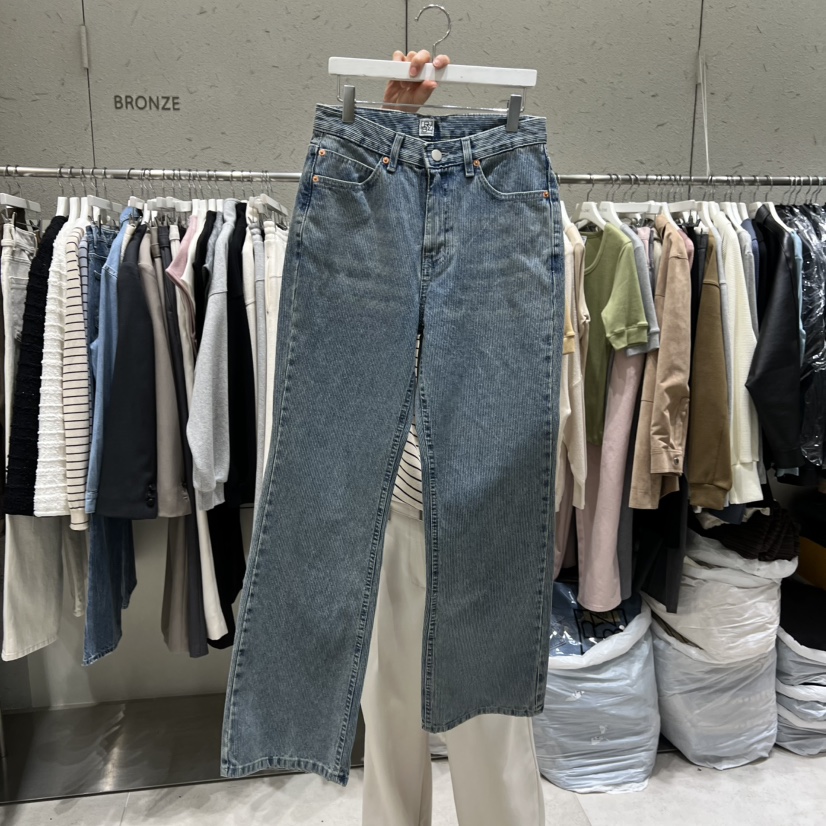 BRONZE韓國代購女士新款推薦真品時尚職業人氣26春夏牛仔褲BRONZE牛仔褲圖色1