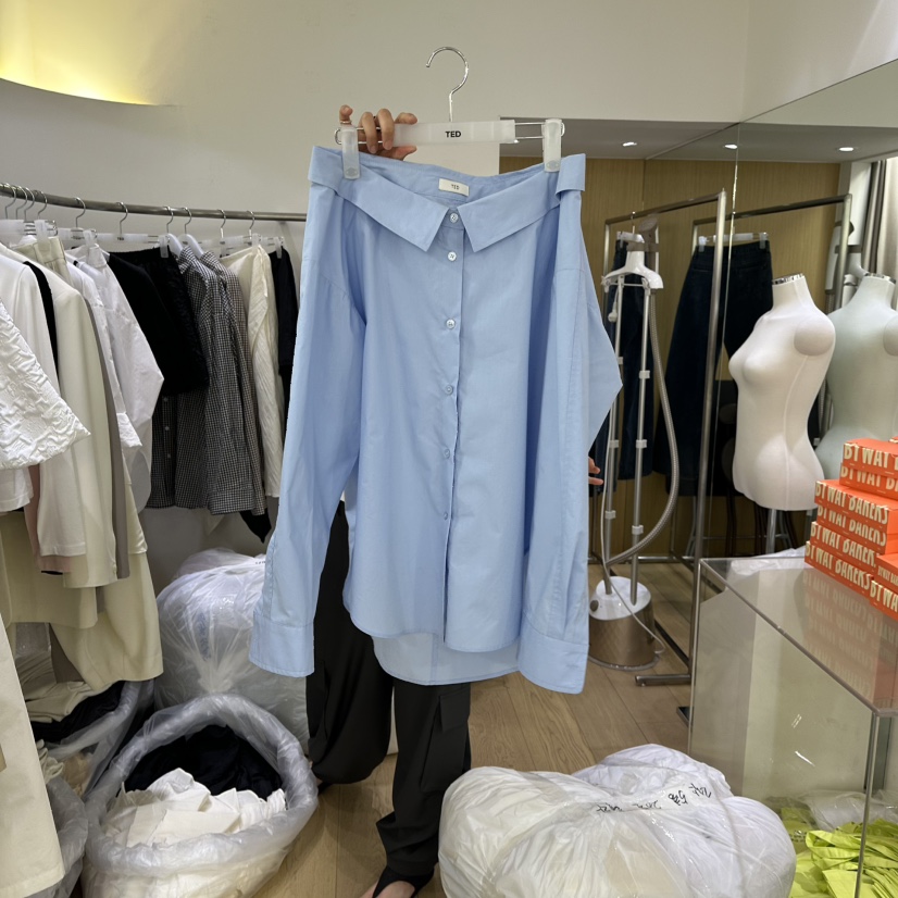 TED韓國代購女裝新品時尚26春夏人氣職業熱賣真品襯衫蕾絲衫TED襯衫/蕾絲衫圖色2