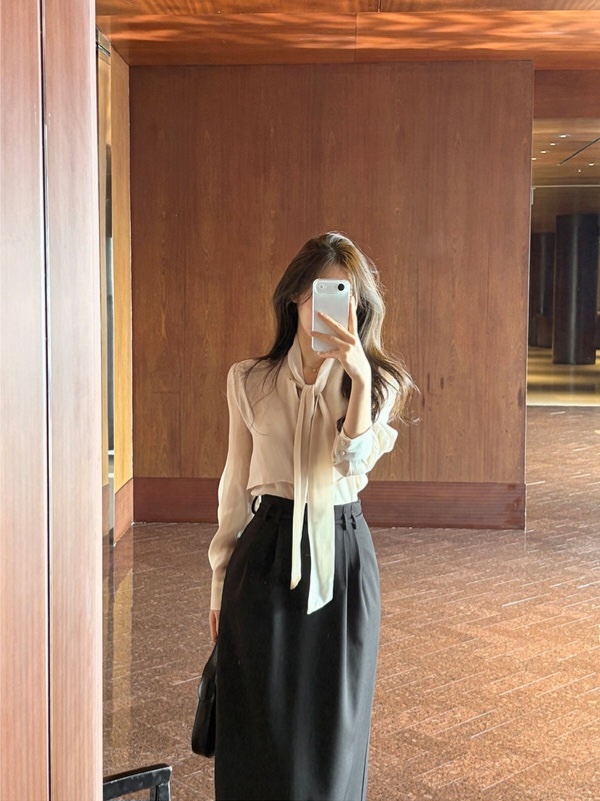 X東大門代購女士新款時尚熱賣職業26春夏推薦人氣襯衫蕾絲衫BLOWING襯衫/蕾絲衫