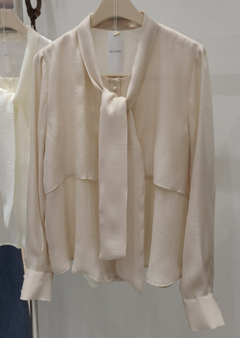 X東大門代購女士新款時尚熱賣職業26春夏推薦人氣襯衫蕾絲衫BLOWING襯衫/蕾絲衫圖色1