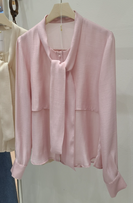 X東大門代購女士新款時尚熱賣職業26春夏推薦人氣襯衫蕾絲衫BLOWING襯衫/蕾絲衫圖色2