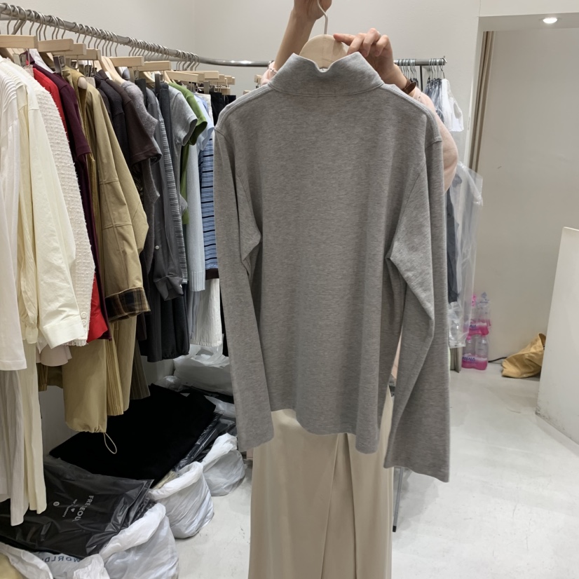 FRE東大門實拍女士新品26春夏時尚職業人氣熱賣長袖T恤高領FRE長袖T恤