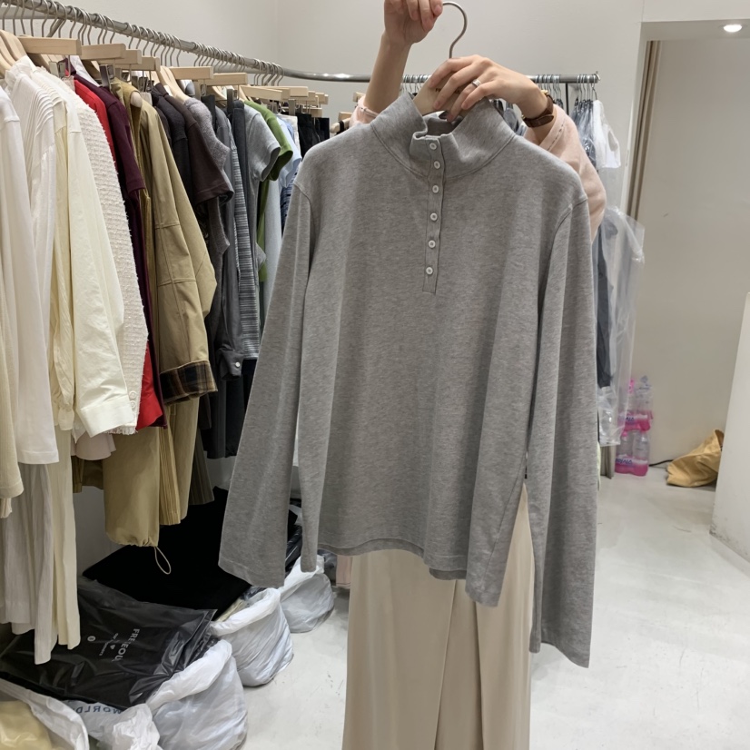 FRE東大門實拍女士新品26春夏時尚職業人氣熱賣長袖T恤高領FRE長袖T恤圖色2