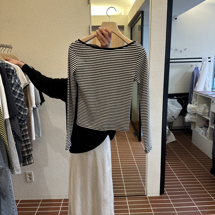 CHOI-L東大門實拍女裝新品休閑26春夏人氣推薦真品長袖T恤CHOI長袖T恤