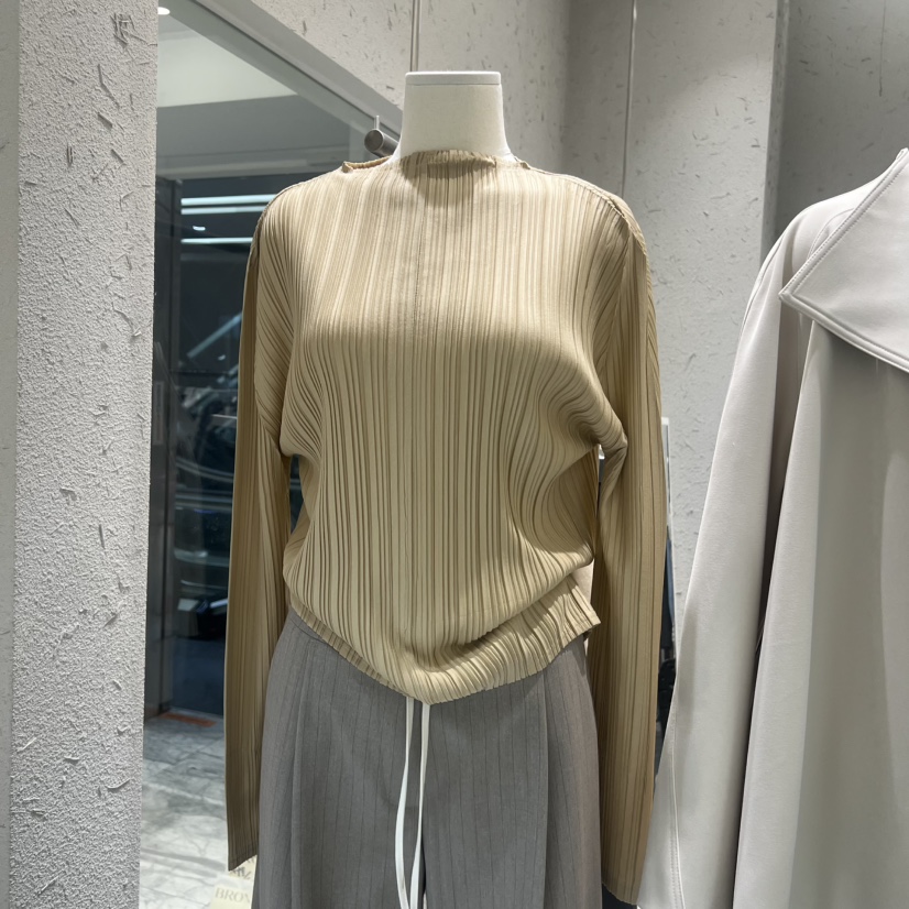 BRONZE東大門代購女士新品真品職業襯衫蕾絲衫兩面可穿褶裥BRONZE襯衫/蕾絲衫圖色4