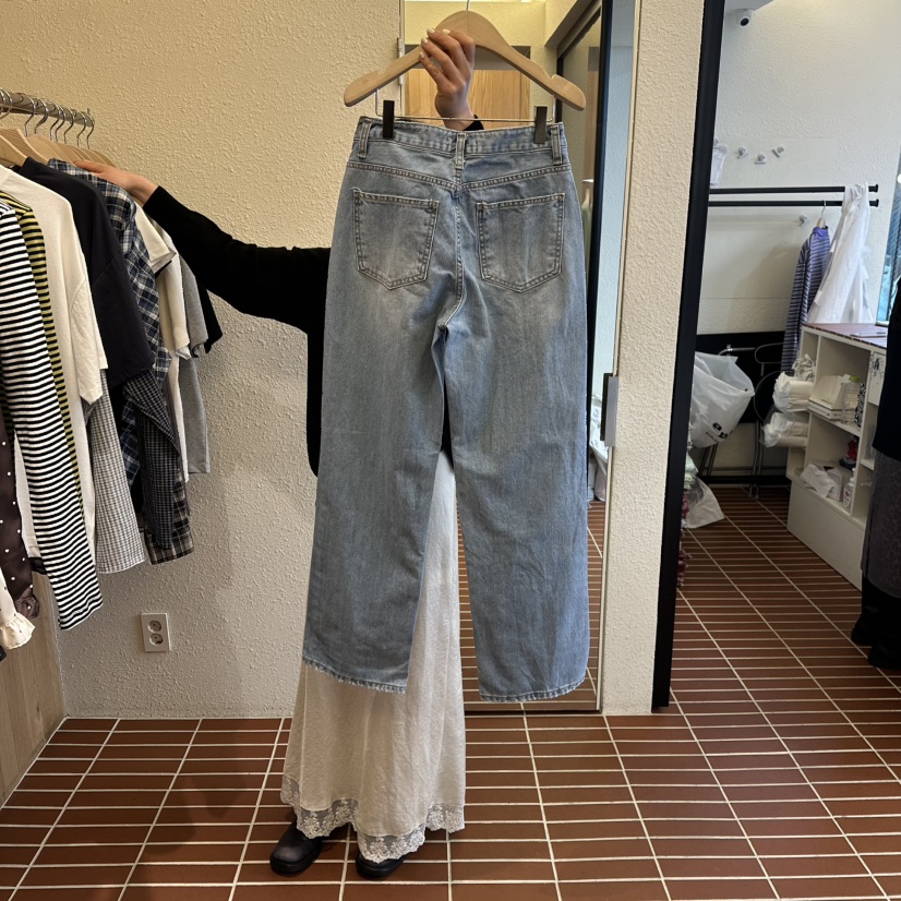 CHOI-L東大門實拍女裝新款休閑時尚推薦熱賣職業人氣牛仔褲CHOI牛仔褲