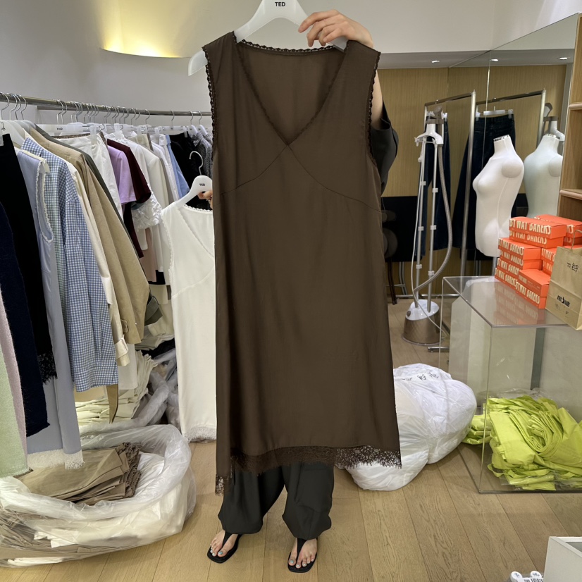 TED東大門代購女裝新款時尚26春夏職業真品推薦連衣裙V領TED連衣裙圖色3