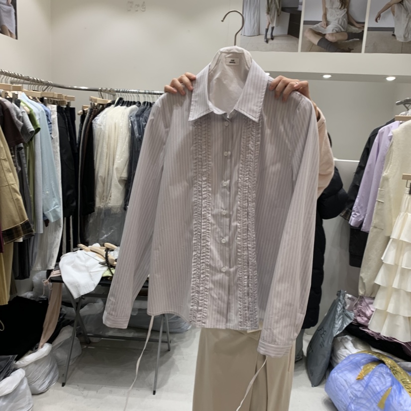 FRE東大門實拍女裝新款時尚休閑真品職業人氣熱賣襯衫蕾絲衫FRE襯衫/蕾絲衫圖色1