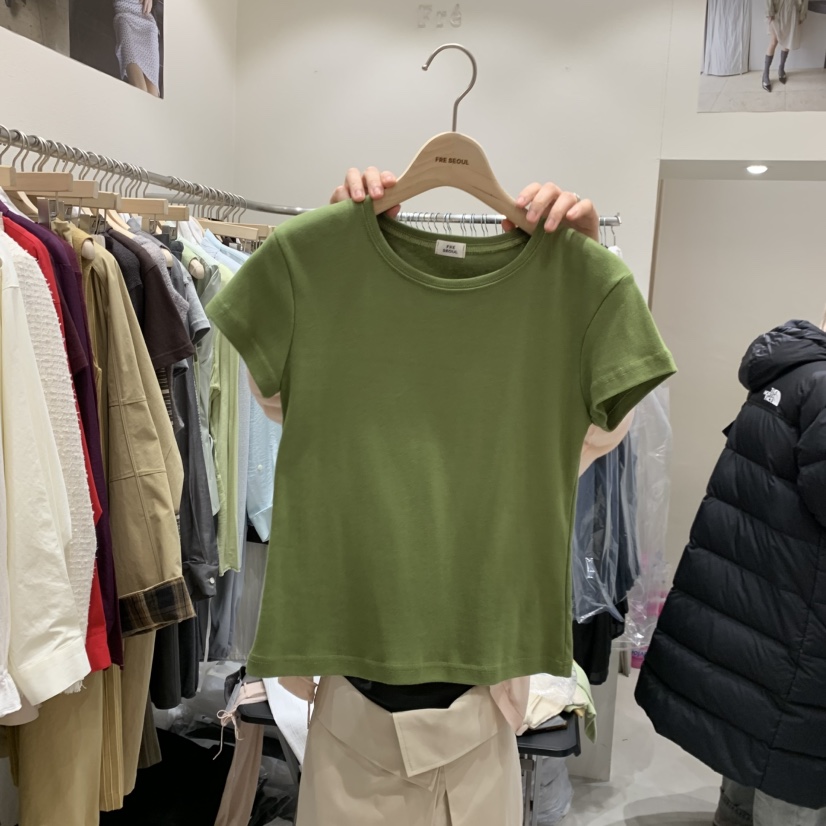 FRE東大門代購女裝新款26春夏熱賣休閑職業時尚人氣推薦T恤FRET恤圖色2