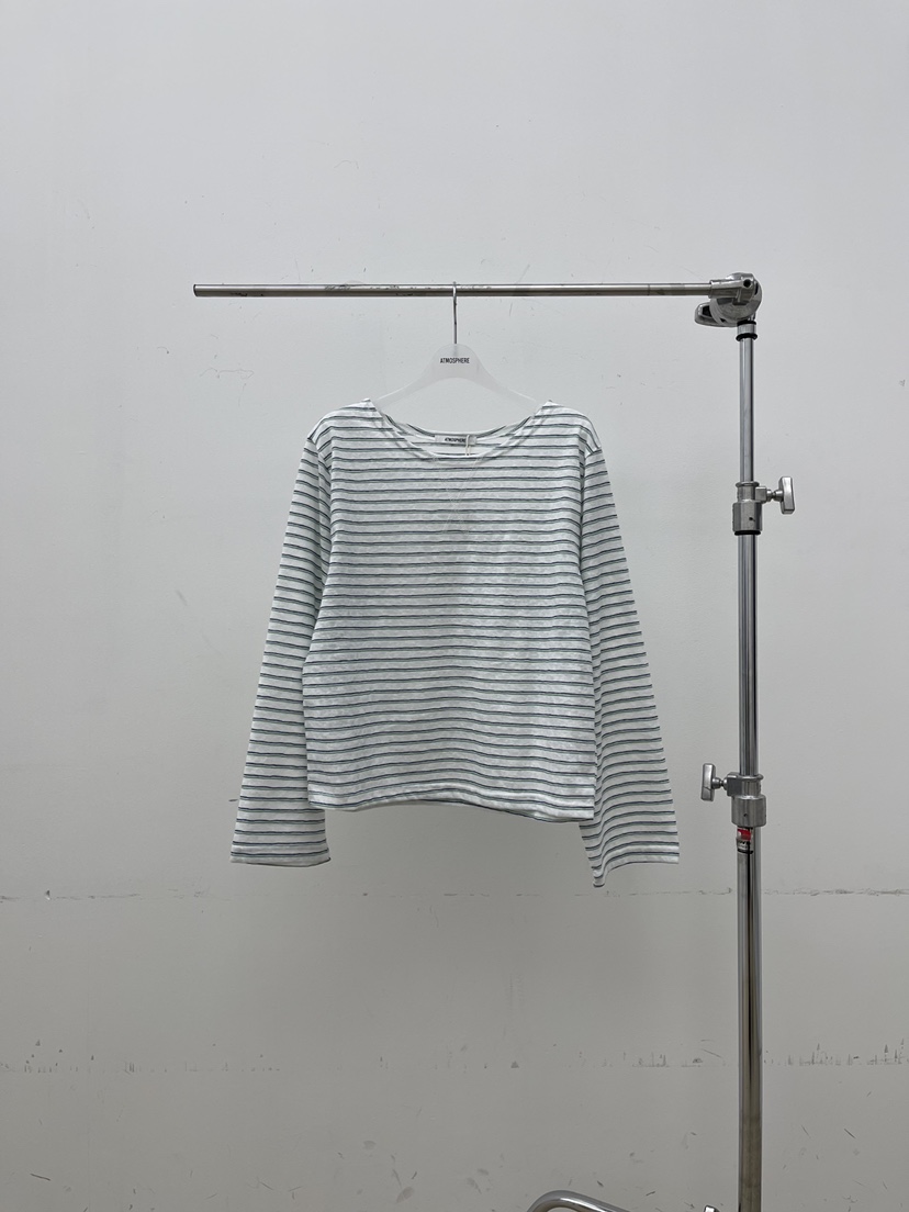 ATMOSPHERE韓國代購女裝新品人氣26春夏職業休閑長袖T恤露肩ATMOSPHERE/BLING長袖T恤圖色1