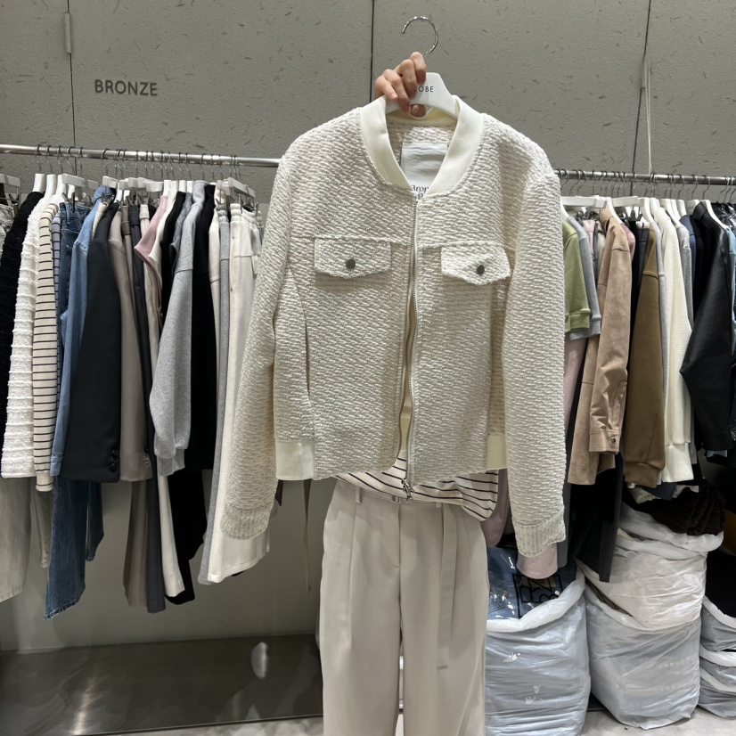 BRONZE東大門直郵女裝新品推薦26春夏熱賣職業夾克粗花呢BRONZE夾克圖色1