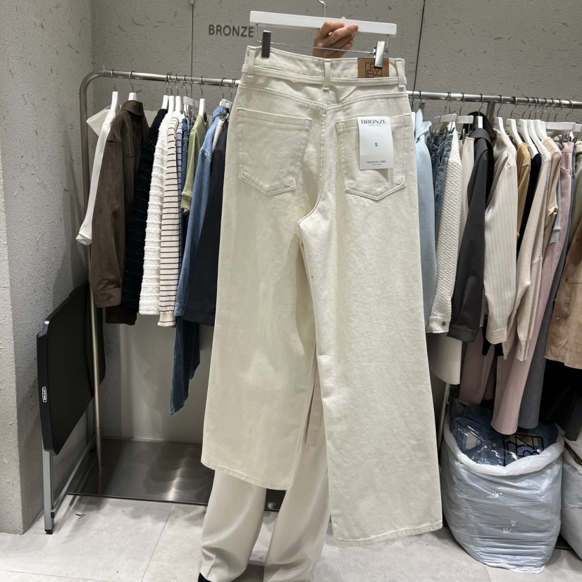 BRONZE東大門實拍女裝新品26春夏職業休閑真品時尚牛仔褲BRONZE牛仔褲