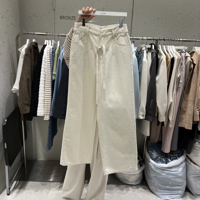 BRONZE東大門實拍女裝新品26春夏職業休閑真品時尚牛仔褲BRONZE牛仔褲圖色1