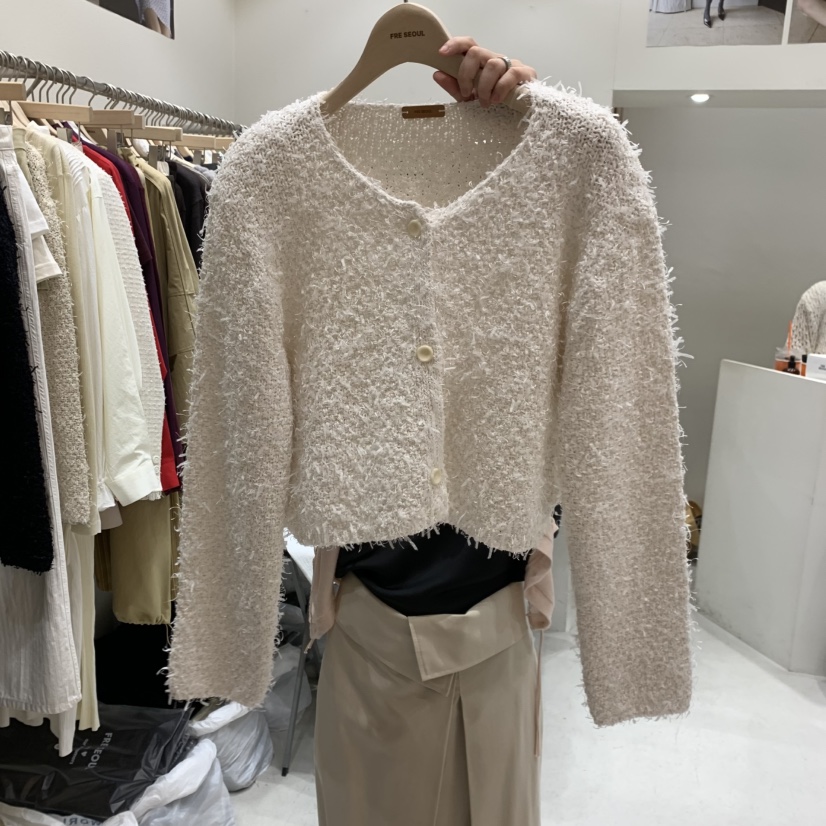 FRE韓國直郵女士新款真品熱賣時尚職業休閑26春夏針織衫花呢FRE針織衫圖色1